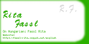 rita fassl business card